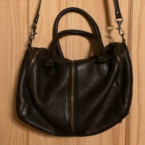 J Crew Black Leather Bag - image 1